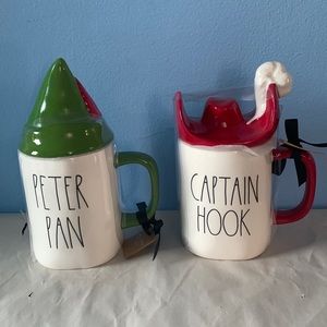 Rae Dunn Disney Peter Pan and Captain Hook mug